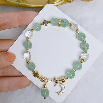 Natural Green Crystal Blessing Wealth Bracelet