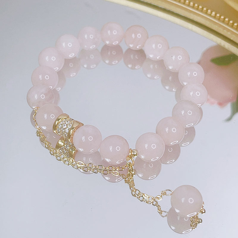 Lucky Strawberry Quartz  Healing Energy Bracelet